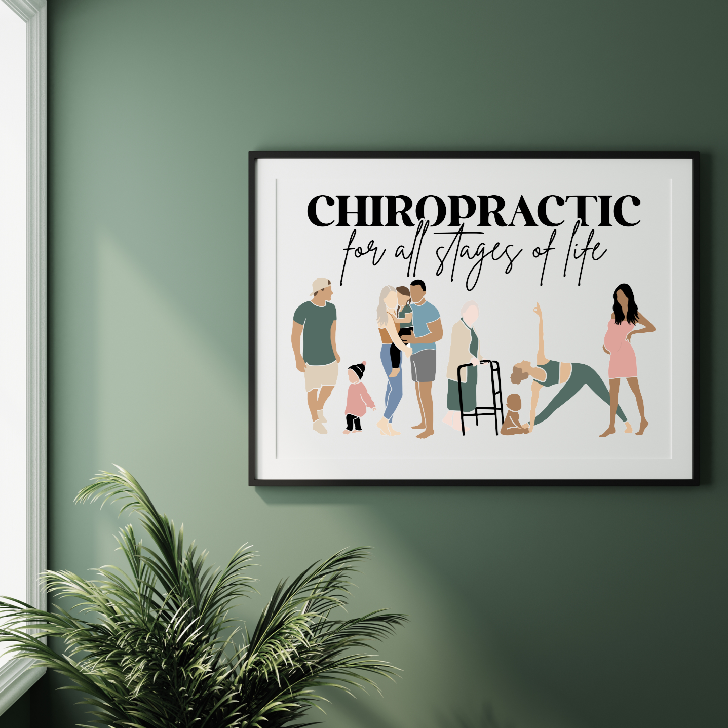 Chiropractic For All Stages Of Life | Chiropractic Wall Art | Chiropractic Art | Chiropractic Office Decor | Chiropractic Poster