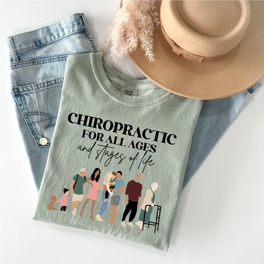 Chiropractic For All Ages Unisex Garment-Dyed T-Shirt | Chiropractic Shirt | Chiro Apparel