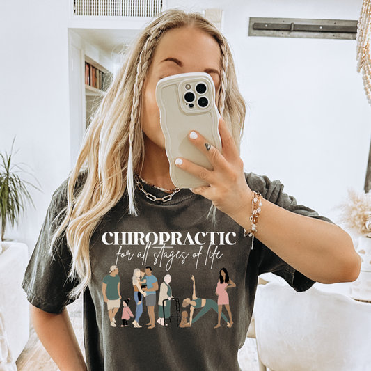 Chiropractic For All Stages Of Life Unisex Garment-Dyed T-Shirt | Chiropractic Apparel