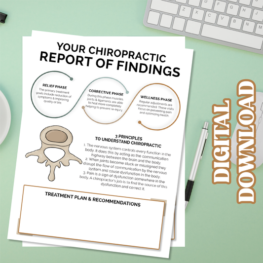 ROF Patient Handout Digital Download | Chiropractic Report Of Findings