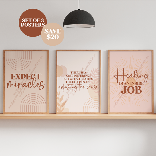 Set of 3 (BJ Palmer Quotes)  | Chiropractic Wall Art | Chiropractic Art | Chiropractic Office Decor | Chiropractic Poster