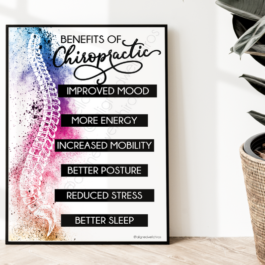 Benefits of Chiropractic | Chiropractic Wall Art | Chiropractic Art | Chiropractic Office Decor | Chiropractic Poster