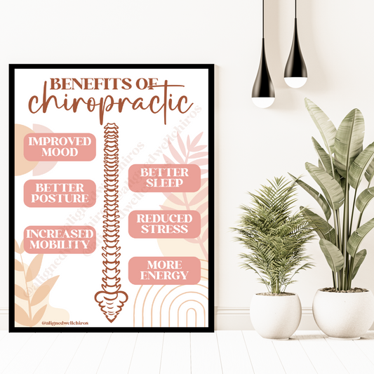 Benefits of Chiropractic | Chiropractic Wall Art | Chiropractic Art | Chiropractic Office Decor | Chiropractic Poster