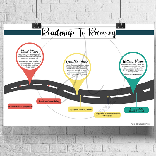 Roadmap to Recovery | Chiropractic Wall Art | Chiropractic Art | Chiropractic Office Decor | Chiropractic Poster