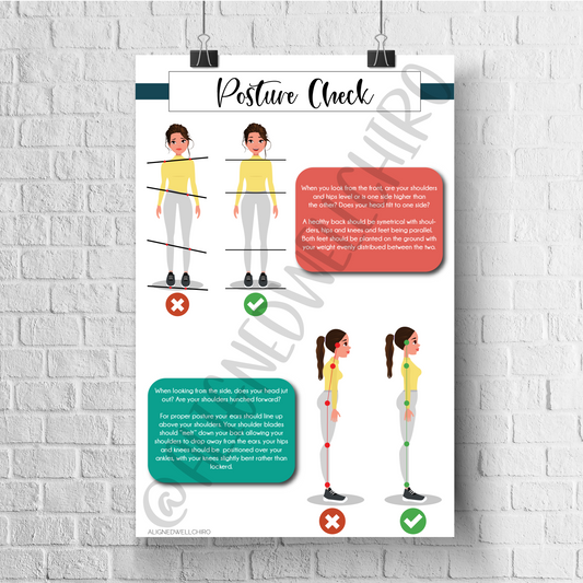 Posture Check | Chiropractic Wall Art | Chiropractic Art | Chiropractic Office Decor | Chiropractic Poster