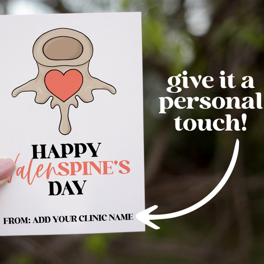 Happy Valenspine's Day Vertebrae  | Chiropractic Mailer | Roses Are Red Postcard