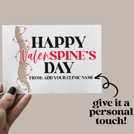 Happy Valenspine's Day | Chiropractic Mailer | Roses Are Red Postcard