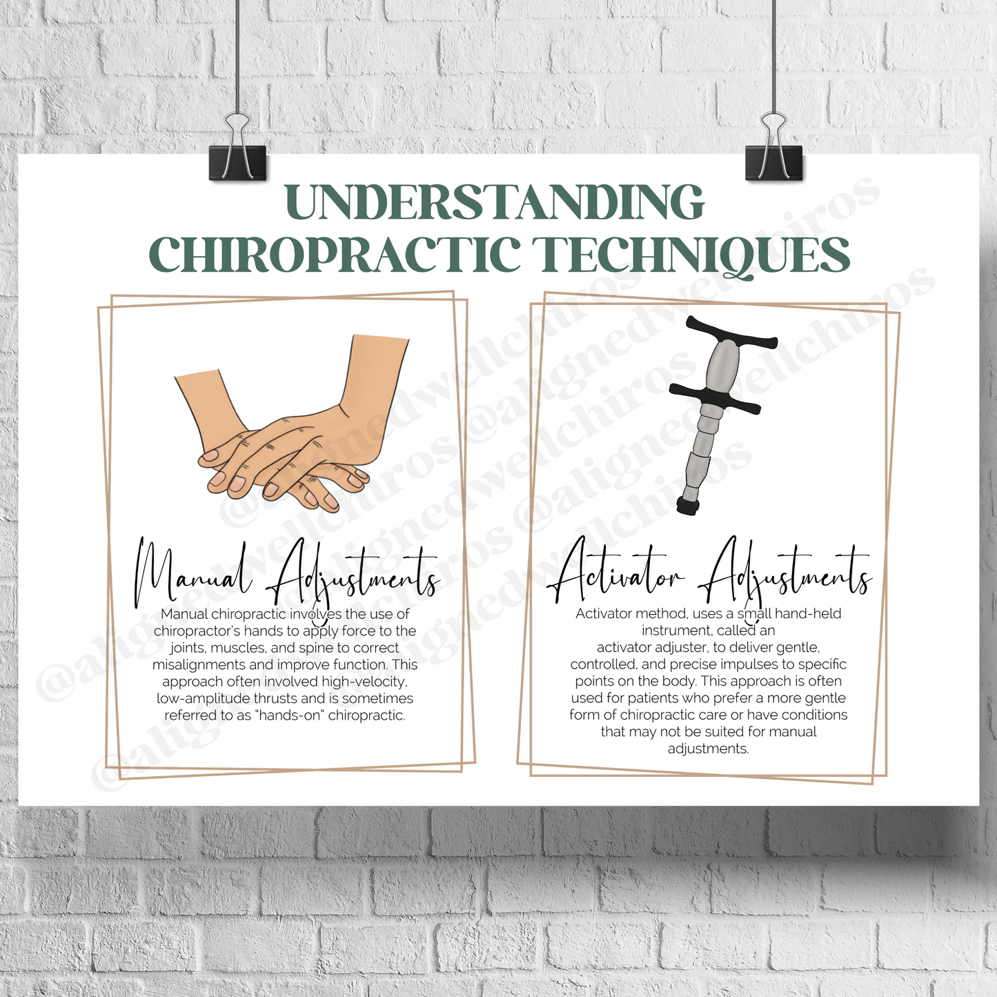 Understanding Chiropractic Techniques | Chiropractic Wall Art | Chiropractic Art | Chiropractic Office Decor | Chiropractic Poster