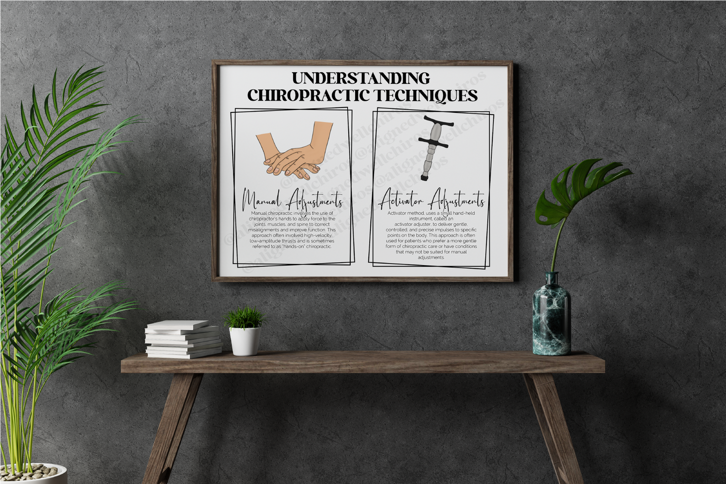 Understanding Chiropractic Techniques | Chiropractic Wall Art | Chiropractic Art | Chiropractic Office Decor | Chiropractic Poster